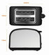 LA' FORTE POP UP Toaster - Stainless Steel - 7 Heat setting, Auto bread centering and removable tray