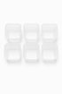 Set of 6 Multipurpose Frosted Plastic Storage Containers | Kitchen, Fridge, Bathroom & Desk Organiser | Compact & Durable Design