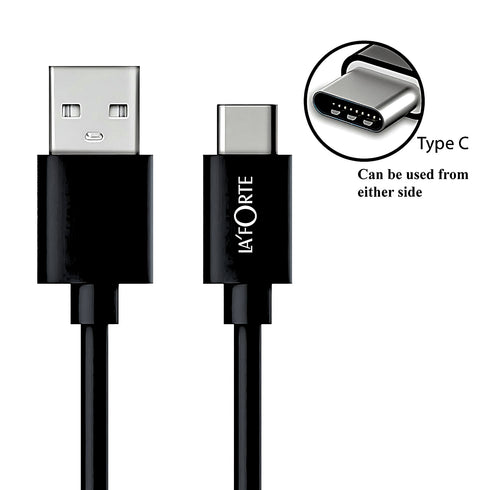 LA' FORTE Dual Port Car Charger 2.4 Amps with Type C Cable