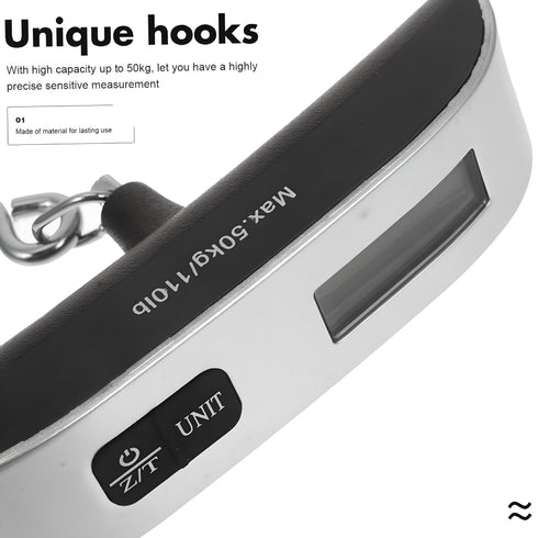 Premium Digital Luggage Scale – 50kg/110lb with LCD Display, Auto Lock, Tare, & Temperature Sensor