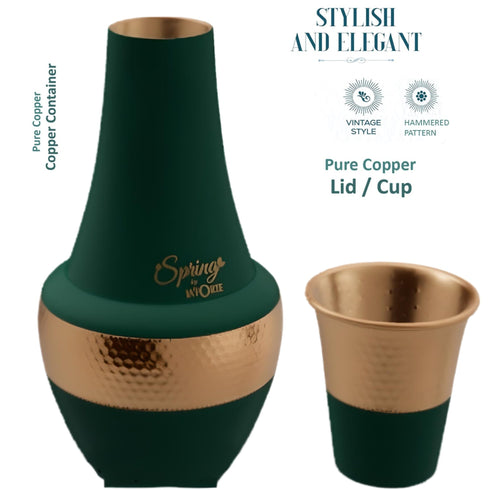 LA'FORTE Copper Bottle Venus Jar 1400 ml (Sea Green)