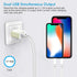 Flixx Mobile Wall Charger with Dual USB Output (2.1 Amp, White)