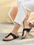 Zuuvo Men Y-Cork Fusion Leather Slipper's | Daily Casual Wear | Cork Sole Sandals for Men Flats Sandal