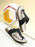 Zuuvo Men Y-Cork Fusion Leather Slipper's | Daily Casual Wear | Cork Sole Sandals for Men Flats Sandal