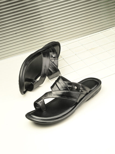 Zuuvo Men ComfortCrest Leather Slipper's | Daily Casual Wear | Airmix Sole Sandal