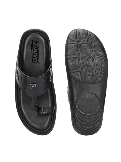Zuuvo Men SoftStride Kolhapuri Leather Slipper's | Daily Casual wear | Airmix Sole Sandals Sandal