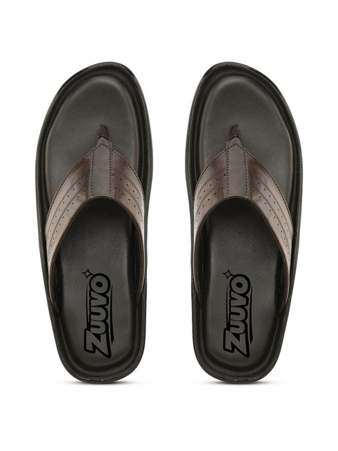 Zuuvo Flex Stride | Trendy Men's Leather Slippers | Sandal | Durable | Causal Wear | 3 Color option Slippers