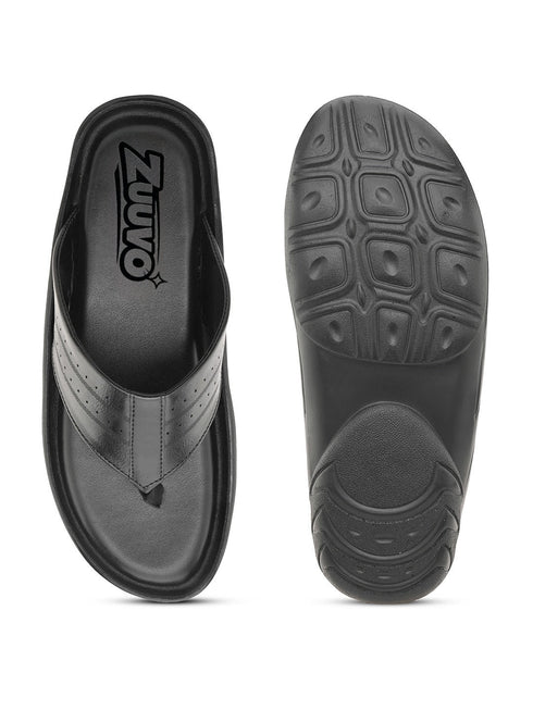 Zuuvo Men Flex Stride | Trendy Leather Slippers | Durable | Causal Wear | Sandal