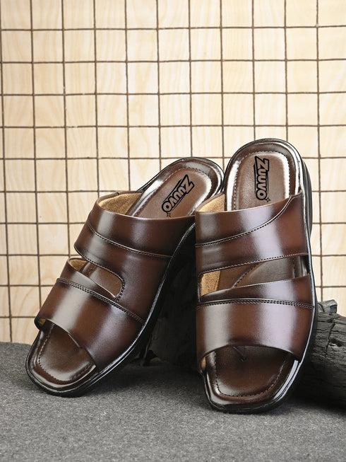 Zuuvo Men Heritage Tread Leather Slipper's | Daily Casual Wear | Ethnic | Formal Casual Sandal
