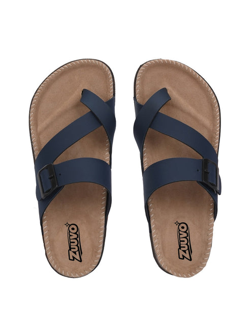 Men ComfiCork Stride Leather Slipper's | Daily Casual Wear | Cork Sandals Men Flats Sandal