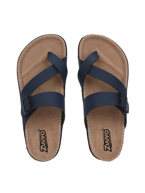 Men ComfiCork Stride Leather Slipper's | Daily Casual Wear | Cork Sandals Men Flats Sandal