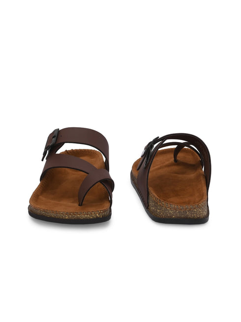 Men ComfiCork Stride Leather Slipper's | Daily Casual Wear | Cork Sandals Men Flats Sandal