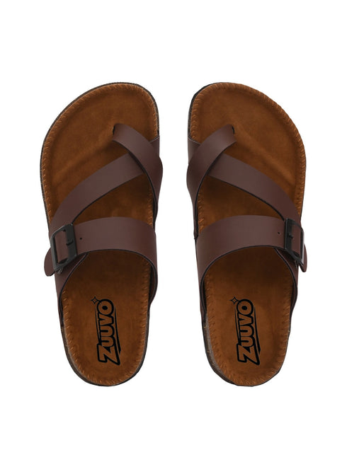 Men ComfiCork Stride Leather Slipper's | Daily Casual Wear | Cork Sandals Men Flats Sandal
