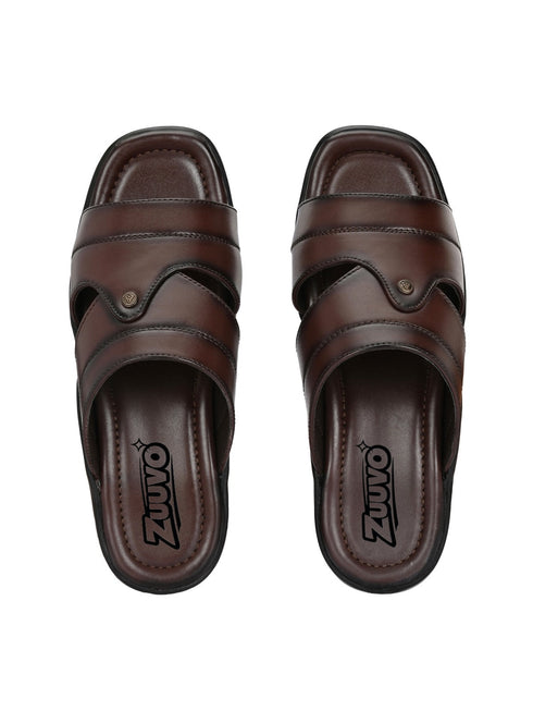 Zuuvo Men Hertiage Comfort Leather Slipper's | Daily Casual Wear | Ethnic | Formal | Sandal