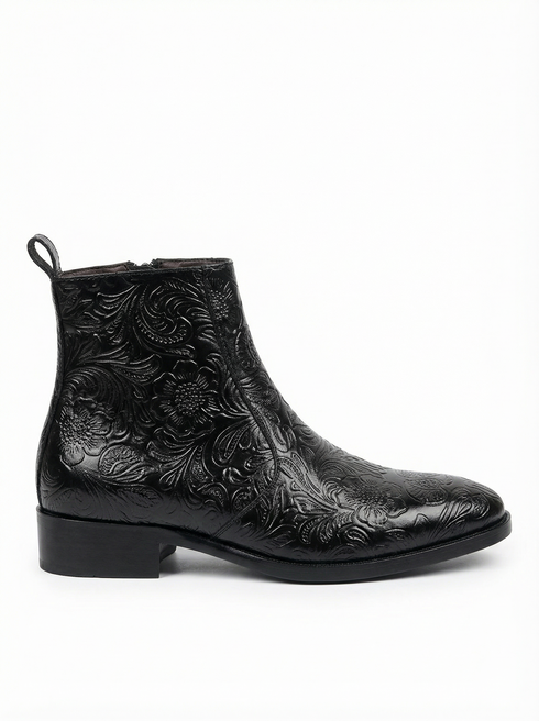 Zuuvo Regal Edge Chelsea Boot | Premium Leather Slip-On Ankle | Formal & Party Wear Boots For Men