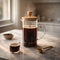 Premium French Press Coffee Maker 600 ml | Borosilicate Glass Coffee & Tea Maker with Bamboo Lid | Stainless Steel Filter | Manual Coffee Brewer for Hot & Cold Brew