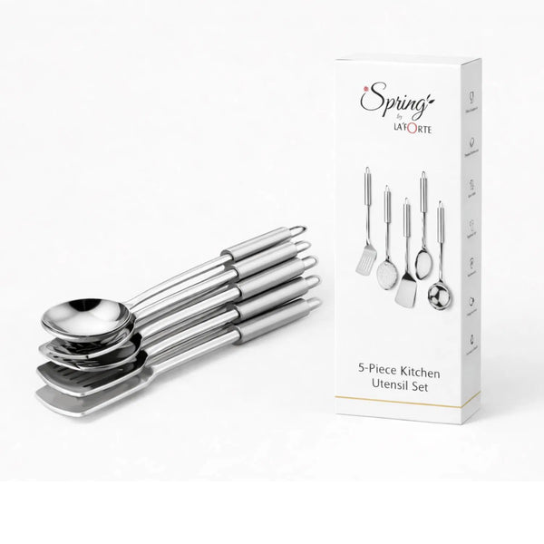 5-Piece Stainless Steel Cooking Tool Set