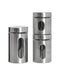 LA'VITE Stainless Steel & Glass Window Canister Set of 3 (300ml, 550ml, 800ml) – Airtight Premium Kitchen Storage Containers
