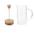 Premium French Press Coffee Maker 600 ml | Borosilicate Glass Coffee & Tea Maker with Bamboo Lid | Stainless Steel Filter | Manual Coffee Brewer for Hot & Cold Brew