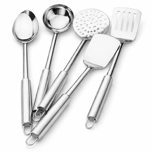 5-Piece Stainless Steel Cooking Tool Set