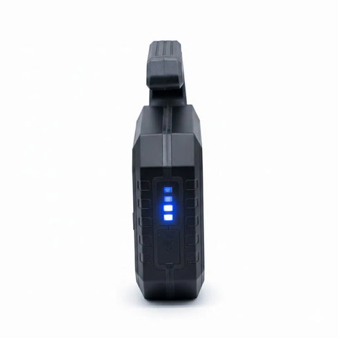FLIXX Solar Rechargeable Emergency Light with Mobile Charging Power Bank | USB-C Fast Charging | Multi-Mode White/Red/Blue Warning Light | IP65 Water Resistant Portable Backup Lamp