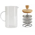 Premium French Press Coffee Maker 600 ml | Borosilicate Glass Coffee & Tea Maker with Bamboo Lid | Stainless Steel Filter | Manual Coffee Brewer for Hot & Cold Brew