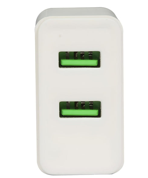 Flixx Mobile Wall Charger with Dual USB Output (2.1 Amp, White)