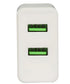 Flixx Mobile Wall Charger with Dual USB Output (2.1 Amp, White)