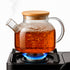 LA’ VITE Borosilicate Glass Teapot- Wooden Lid// 1000 ml