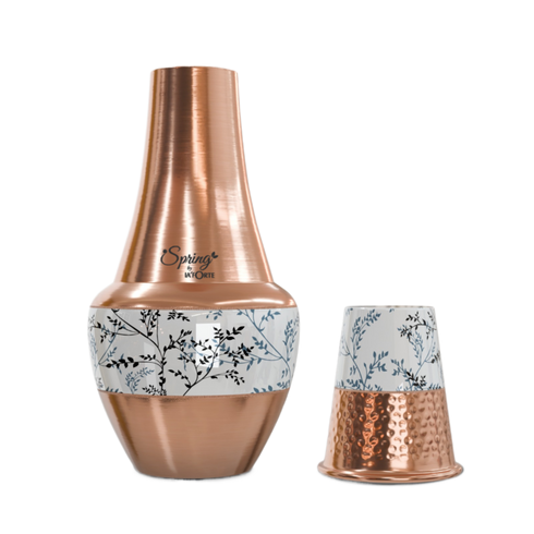 LA'FORTE Copper Bottle Venus Jar 1400 ml (Black Leaf)