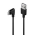 Flixx USB-A to USB-C Cable with L-Shaped Connector, 1 Meter, 45W Super Fast Charging, 3A High-Speed Data & Power Transfer